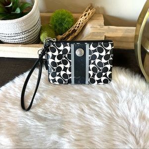 Coach monogram wristlet